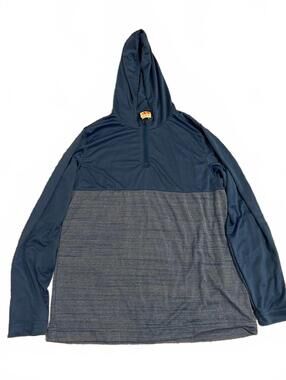 A4 Boys Medium Blue Hooded Pullover - Casual Lightweight Fit